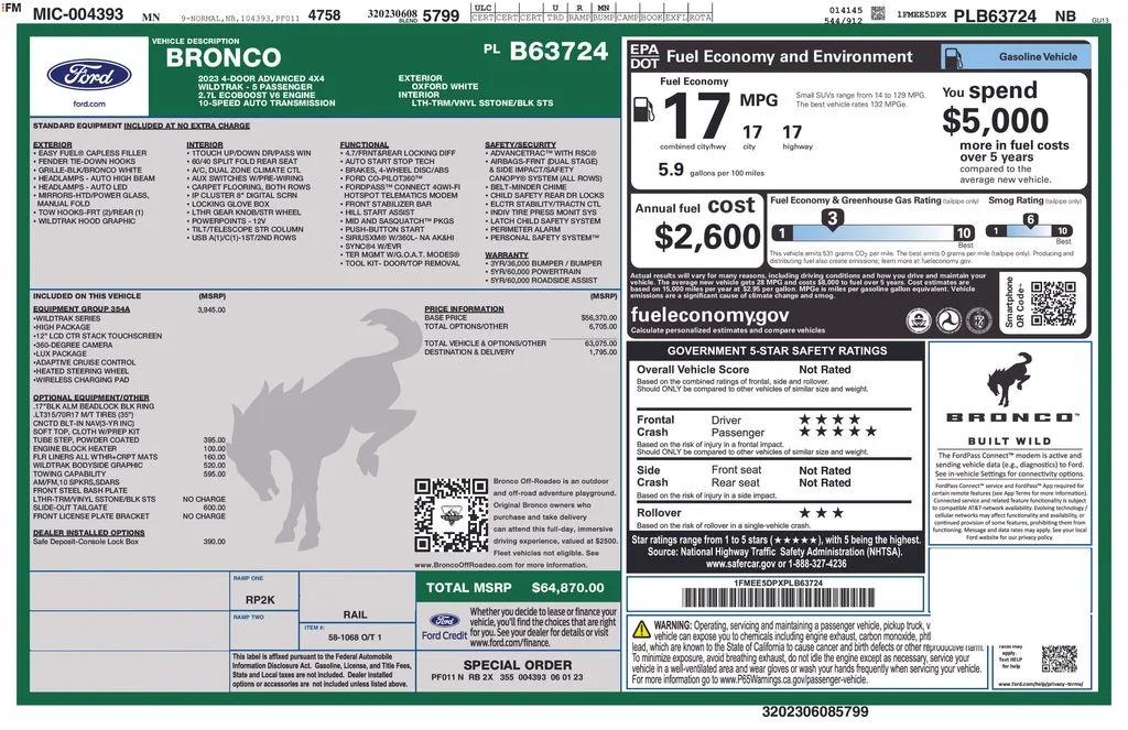 ford bronco 4-door 2023 1FMEE5DPXPLB63724 image ford bronco 4-door 2023 1FMEE5DPXPLB63724 image